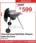 Naterial Charcoal Braai Phoenix Alpha Dia 57cm