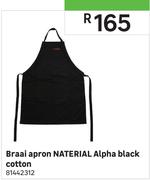 Naterial Braai Apron (Alpha Black Cotton)
