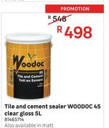 Woodoc 45 5L Clear Gloss Tile & Cement Sealer