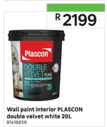 Plascon 20L Double Velvet White Interior Wall Paint
