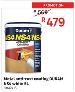 Duram NS4 5L White Metal Anti Rust Coating