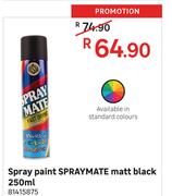 Spray Mate Matt Black Spray Paint-250ml
