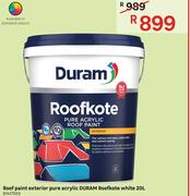 Duram 20L Roofkote White Pure Acrylic Roof paint Exterior
