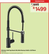 Delinia Thomas Black Kitchen Chef Tap H460 x D279mm