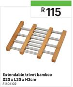 Extendable Trivet Bamboo D23 x L20 x H2cm