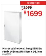 Sensea Remix Wall Hung Mirror Cabinet L48cm x H81.5cm x D6.4cm