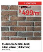 Cladding Spitafields Brick 46cm x 34cm (1.03 Sqm/Box)-Per Sqm