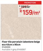 Floor Tile Porcelain Lakestone Beige Eco 45cm x 90cm-Per Sqm