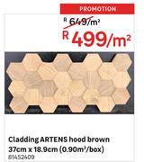 Artens Hood Brown Cladding 37cm x 18.9cm (0.90 Sqm/Box)-Per Sqm