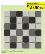 Hilton Porcelain Mosaic Tile 30cm x 30cm
