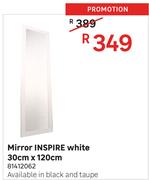 Inspire White Mirror 30cm x 120cm