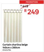 Curtain Charlina Beige 140cm x 260cm