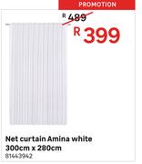 Net Curtain Amina White 300cm x 280cm