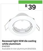 Recessed Light 50W Die Casting White Aluminium