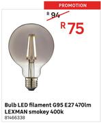 Lexman Smokey 400K G95 E27 470lm Filament LED Bulb