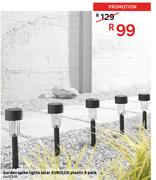 Eurolux Plastic 6 Pack Solar Garden Spike Lights
