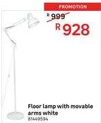 Floor Lamp With Movable Arms White