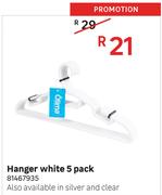 Hanger White 5 Pack