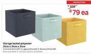 Storage Basket Polyester 31cm x 31cm x 31cm-Each