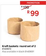 Kraft Baskets Round Set Of 2 