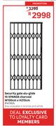Xpanda Security Gate Alu Glide 10 Charcoal W 100cm x H 215cm
