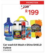 Shield Car Wash Kit Wash n Shine 6 Piece