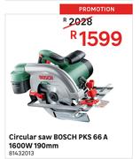 Bosch Circular Saw 1600W 190mm PKS 66 A