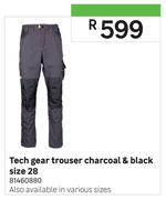 Tech Gear Trouser (Charcoal & Black) Size 28