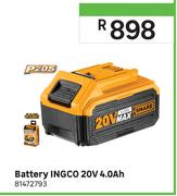 Ingco Battery 20V 4.0Ah