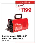 Tradequip Hobby Weld MMA 140A Inverter Welder
