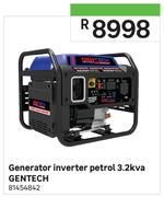 Gentech Generator Inverter Petrol 3.2Kva