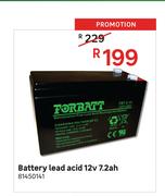 12V Battery Lead Acid 7.2ah