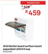 Lesco Distribution Board Surface Mount Populated 8 Way