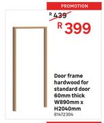 Door Frame Hardwood For Standard Door 60mm Thick W890mm x H2040mm