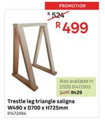 Trestle Leg Triangle Saligna W490 x D500 x H725mm