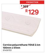 Cornice Polyurethane 11048 2.4m 100mm x 51mm