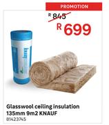 Knauf Glasswool Ceiling Insulation 135mm 9m2
