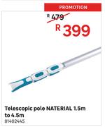 Naterial Telescopic Pole 1.5m To 4.5m