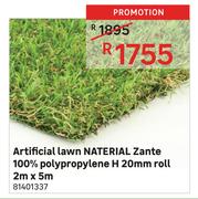 Naterial Artifial Lawn Zante 100% Polypropylene H 20mm Roll 2m x 5m
