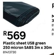Plastic Sheet USB Green 250 Micron SABS 3m x 30m 81413730