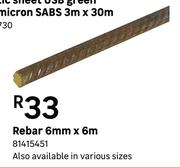 Rebar 6mm x 6m 81415451