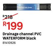 Waterform Black Drainage Channel PVC 81410926