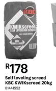 KBC Kwik Screed Self Leveling Screed 81441552-20Kg