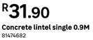 Concrete Lintel Single 0.9M 81474682