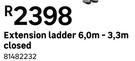 Extension Ladder 6.0m-3.3m Closed 81482232