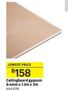 Ceilingboard Gypsum 6.4mm x 1.2m x 3m 81423776