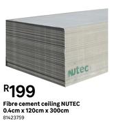Nutec Fibre Cement Ceiling 0.4cm x 120cm x 300cm 81423759