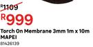 Mapei Torch On Membrane 3mm 1m x 10m 81426139