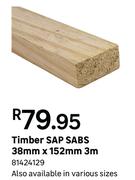 Timber SAP SABS 38mm x 152mm 3m 81424129