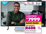 Samsung 193cm (55") Crystal UHD TV UA55DU700KXX